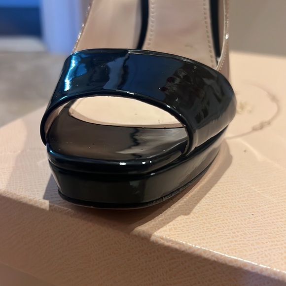 Prada Calzature Donna Heels size 37 - Tan/ Black - Picture 10 of 11